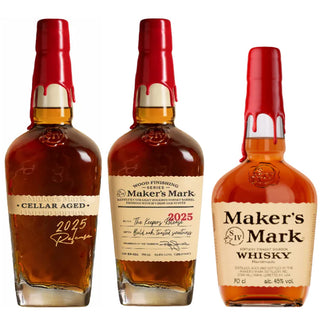 Maker’s Mark Cellar Aged 2025 Release, Keeper’s Release 2025 & Original Bundle, 3 × 750 ml