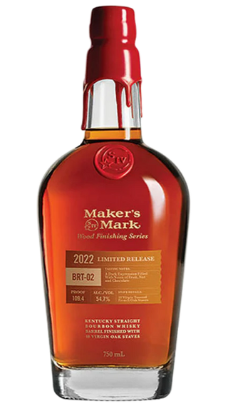 Whisky bourbon Kentucky Straight de la serie BRT de Maker's Mark, con acabado de madera, lanzamiento en 2022
