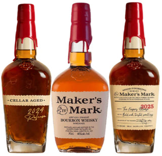 Maker’s Mark Cellar Aged 2024 Releases , Keeper’s 2025, & Classic Party Bundle, 3 x 750ml
