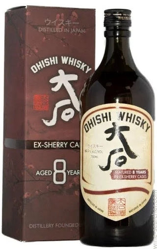 Whisky japonés de 8 años de Ohishi Distillery, madurado en barricas de jerez.