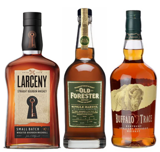 Old Forester Single Barrel Rye, Larceny Small Batch Bourbon, Buffalo Trace Kentucky Straight Bourbon - Bundle 3 x 750ml