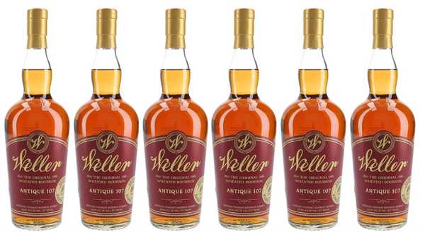 W.L. Weller Antique 107 Kentucky Straight Wheated Bourbon Barrel Pick 6-Pack (6 × 750 ml).