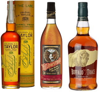 Eh Taylor Barrel Proof, Yellowstone Hand Pick, and Buffalo Trace Bundle ( 3Pack x 750ml)