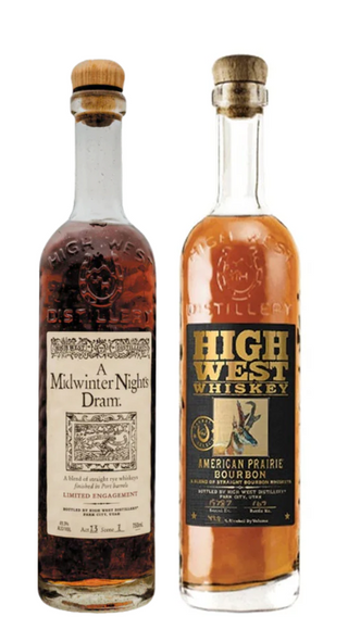 High West Distillery A Midwinter Night’s Dram Limited Engagement Straight Rye Whiskey (Act 13) and High West Bourbon - Bundle ( 2Packs X 750ml )