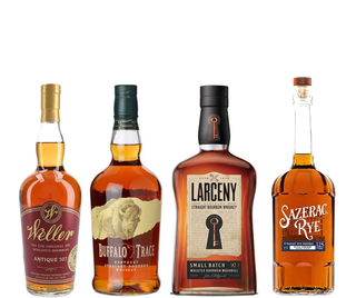 Weller Antique 107 Store Pick, Buffalo Trace, Larceny Small Batch & Sazerac Rye 125 Proof Whiskey Bundle (4 × 750 ml)
