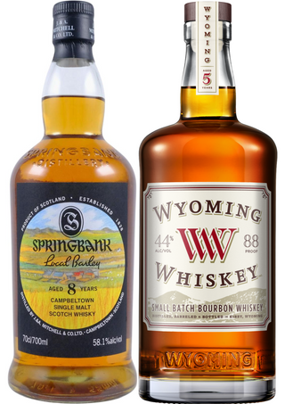 Cebada local Springbank de 8 años y lote pequeño de Wyoming: paquete de 2 botellas