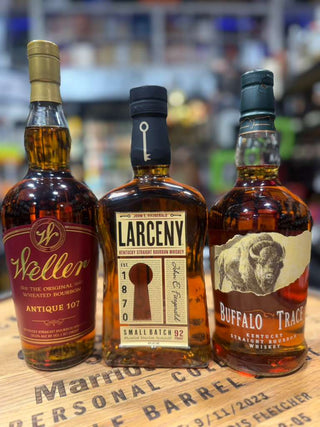 Kentucky Bourbon Trio Bundle - Weller Antique 107, Larceny Small Batch & Buffalo Trace (3 x 750ml)