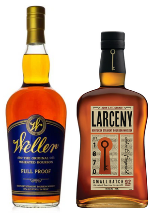 Weller Full Proof Bourbon & Larceny Small Batch Bourbon Bundle – 2 Bottle Pack (750ml Each).