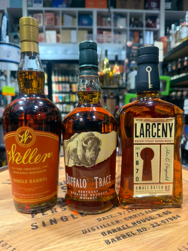 Kentucky Bourbon Trio Bundle - Weller Single Barrel, Buffalo Trace & Larceny Small Batch (3 x 750ml)