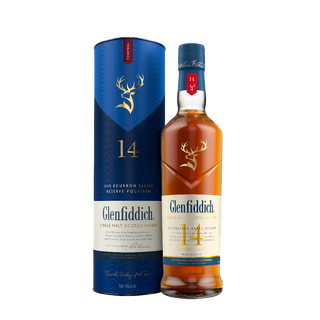 Whisky escocés de pura malta Glenfiddich Bourbon Barrel Reserve de 14 años