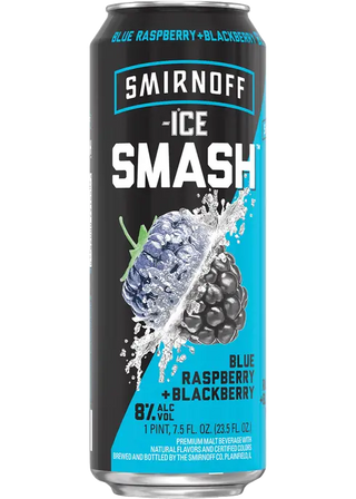 Smirnoff Ice Smash Blue Raspberry Blackberry Malt Beverage